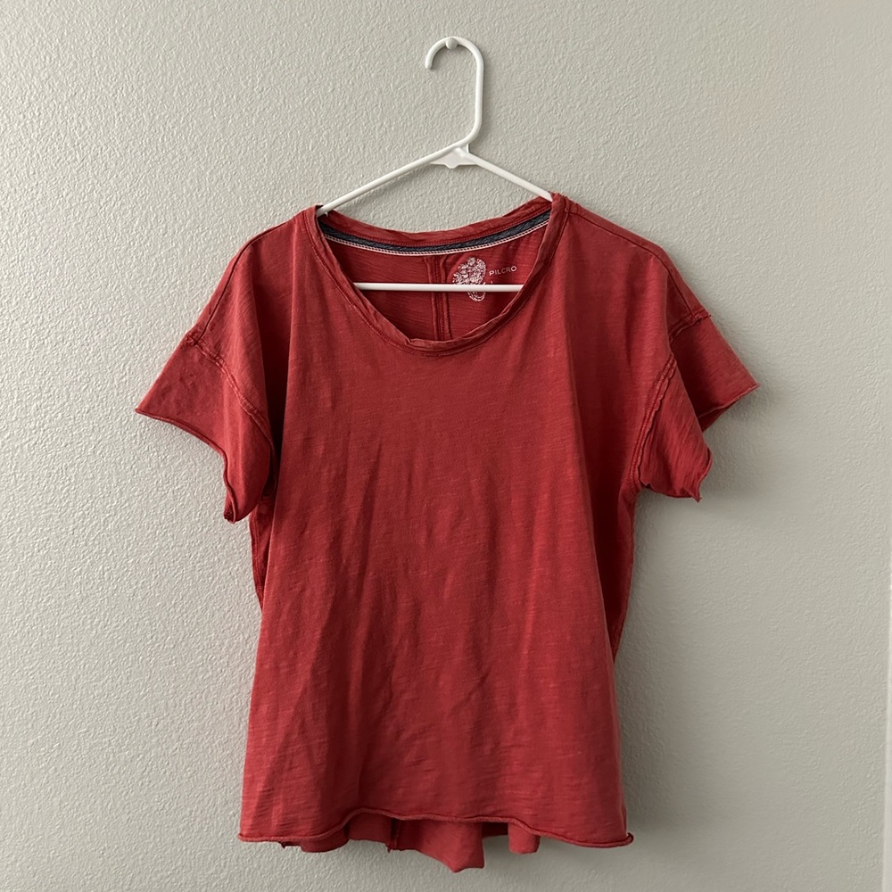 Orange, free people shirt size small